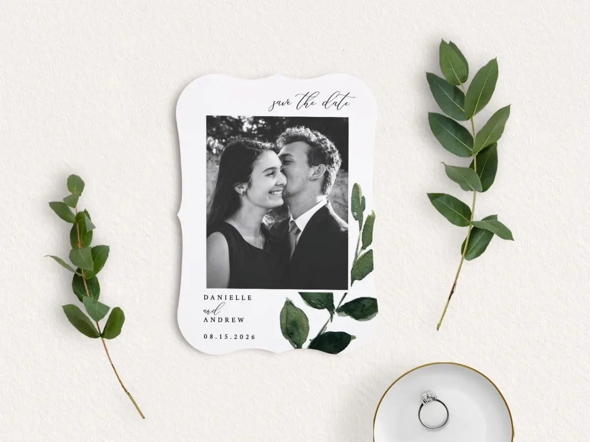 Save the Date Card with Optional Guest Addressing Service