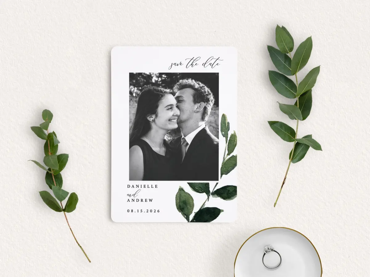 Save the Date Card with Optional Guest Addressing Service