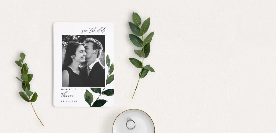 Save the Date Card with Optional Guest Addressing Service
