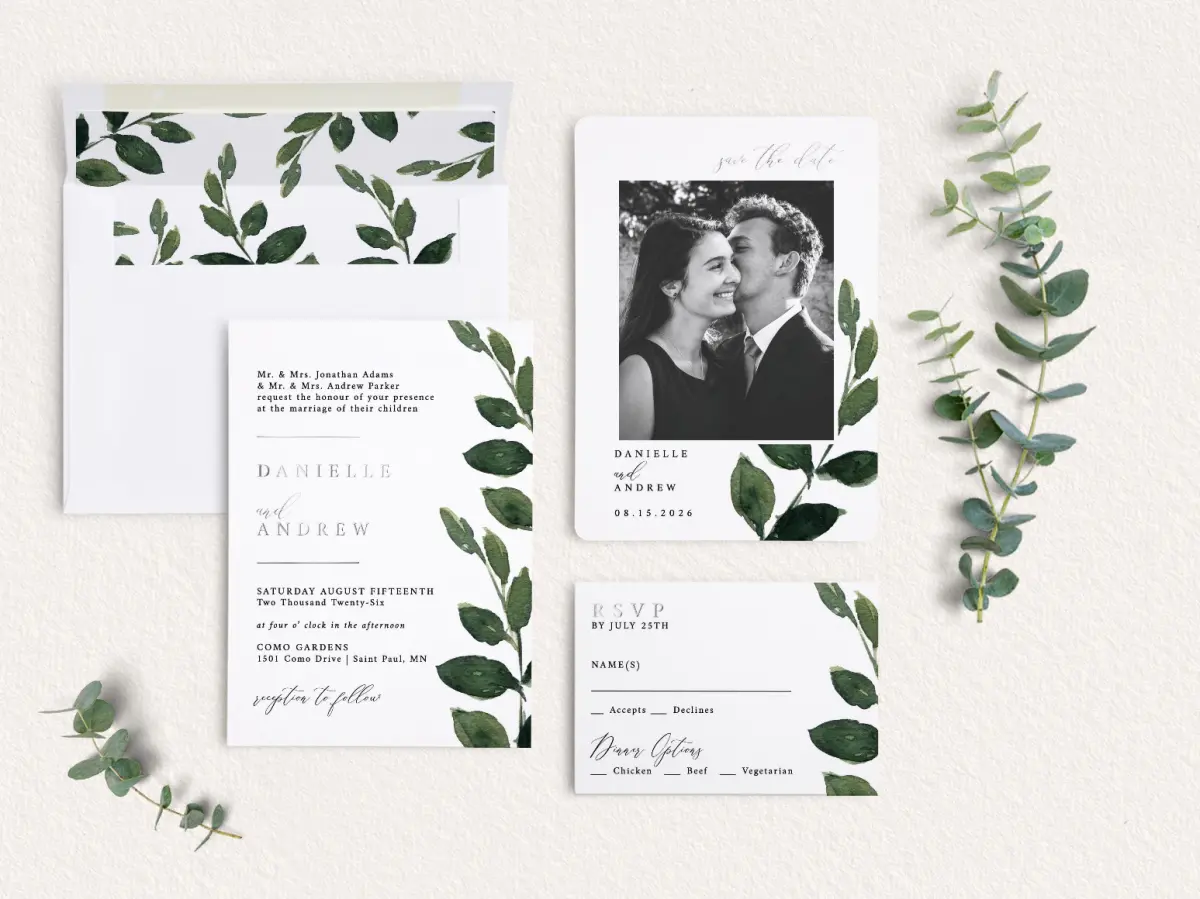 Front of Save the Date Card