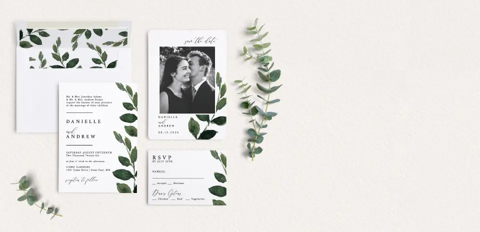 Front of Save the Date Card