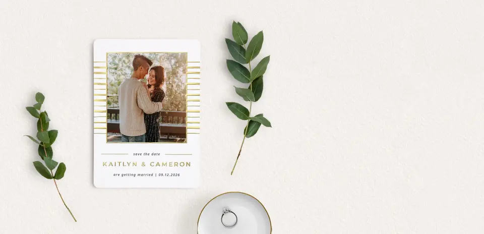 Save the Date Card with Optional Guest Addressing Service