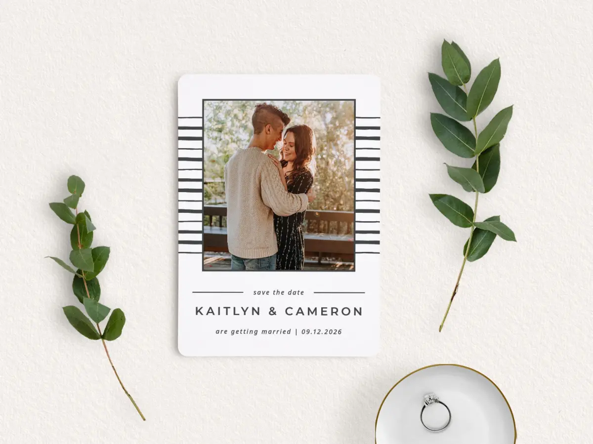 Save the Date Card with Optional Guest Addressing Service