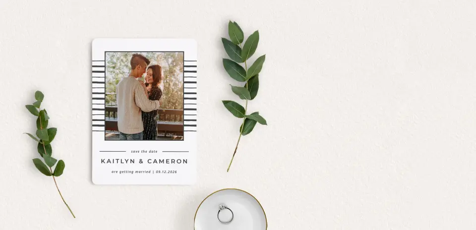Save the Date Card with Optional Guest Addressing Service