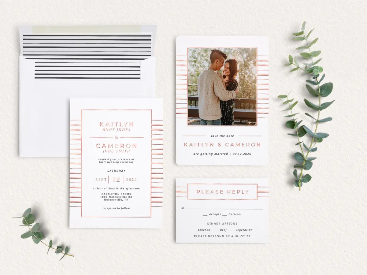 Front of Save the Date Card
