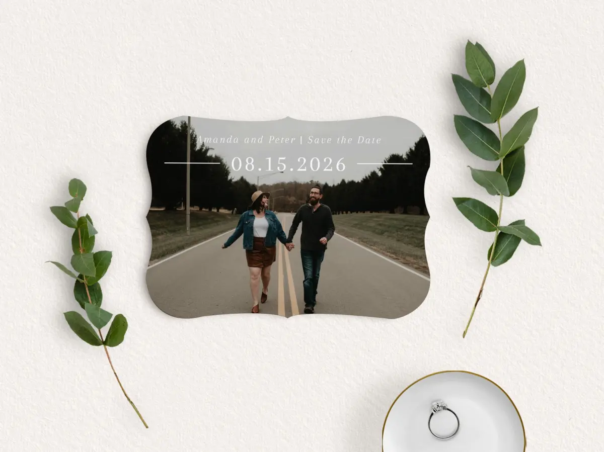 Save the Date Card with Optional Guest Addressing Service