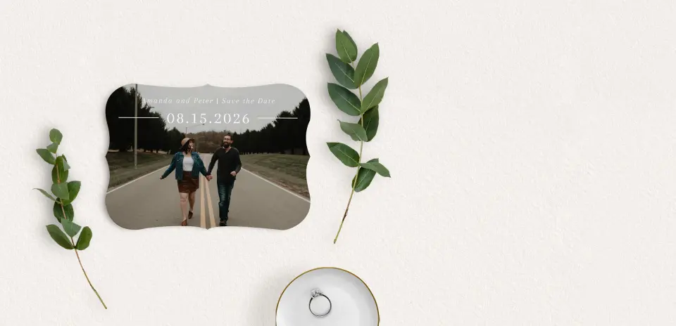 Save the Date Card with Optional Guest Addressing Service