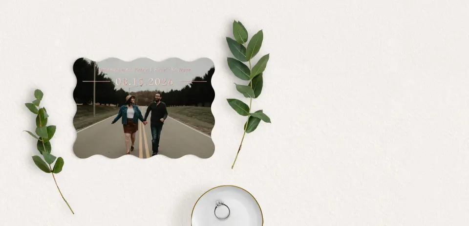Save the Date Card with Optional Guest Addressing Service