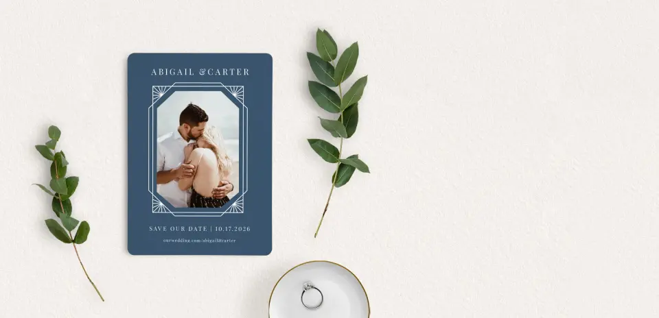 Save the Date Card with Optional Guest Addressing Service