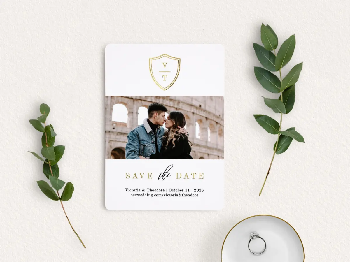 Save the Date Card with Optional Guest Addressing Service