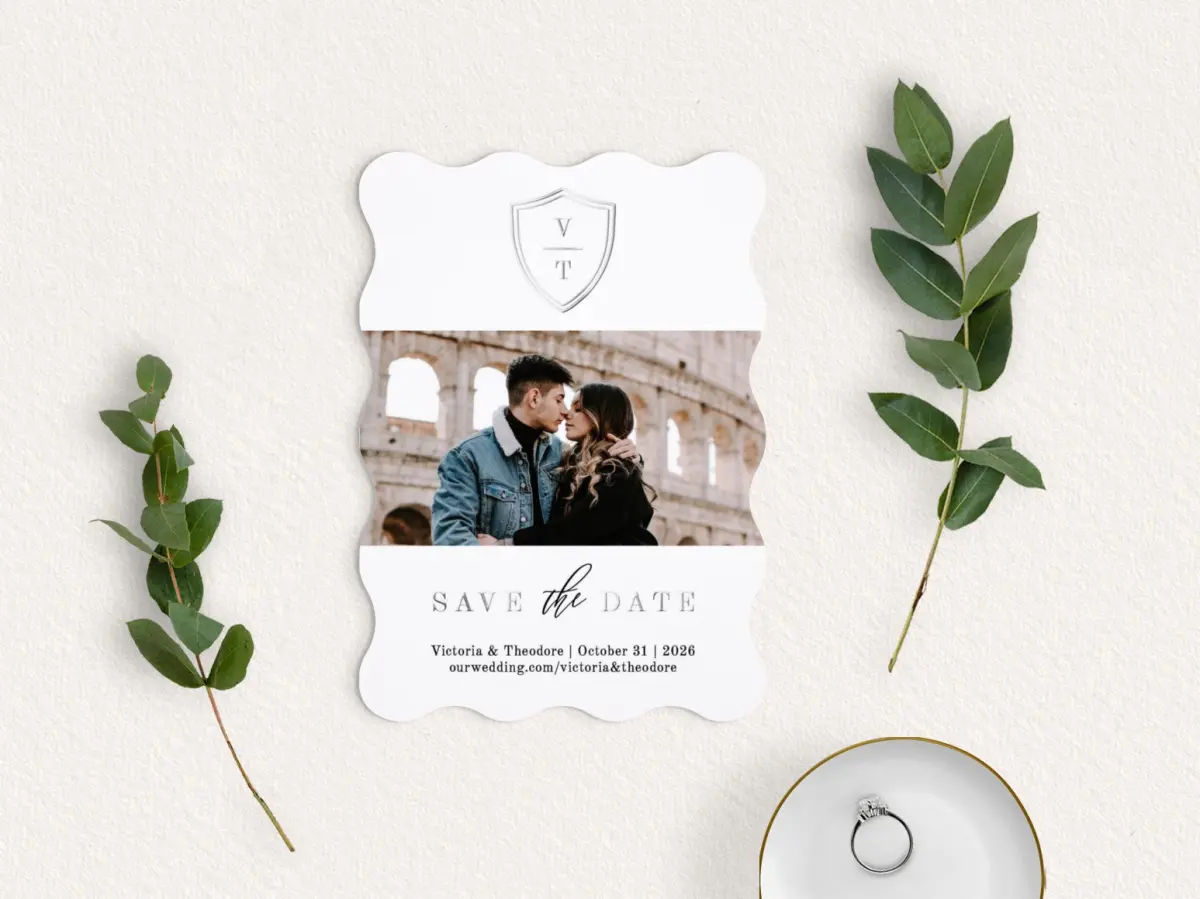 Save the Date Card with Optional Guest Addressing Service