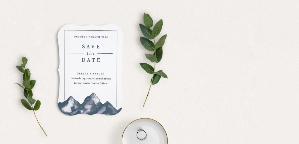 Save the Date Card with Optional Guest Addressing Service