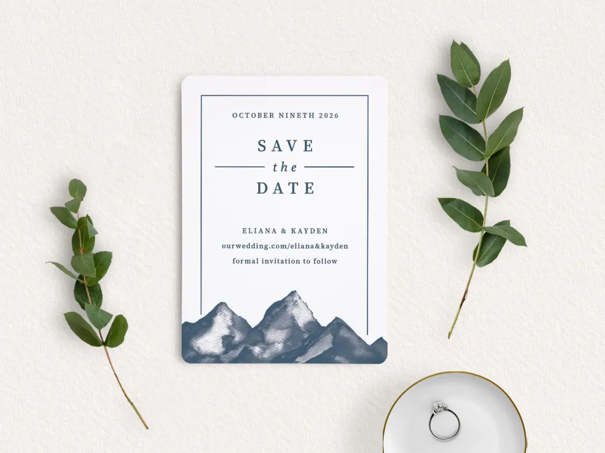 Save the Date Card with Optional Guest Addressing Service