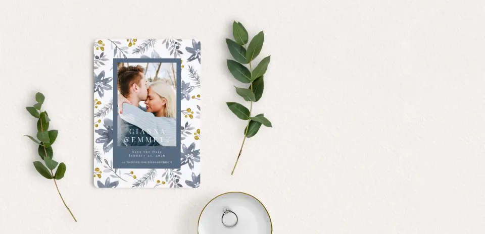 Save the Date Card with Optional Guest Addressing Service