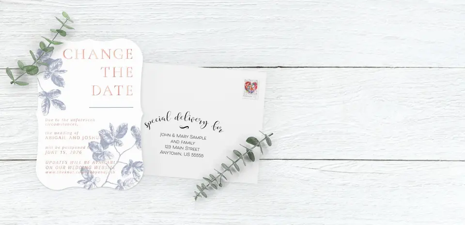 Save the Date Card with Optional Guest Addressing Service