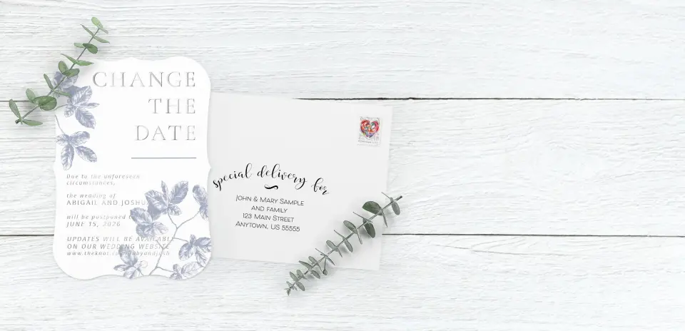 Save the Date Card with Optional Guest Addressing Service