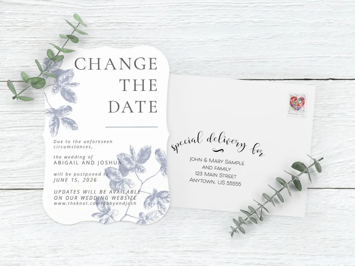 Save the Date Card with Optional Guest Addressing Service