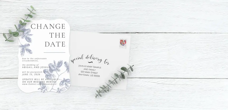 Save the Date Card with Optional Guest Addressing Service