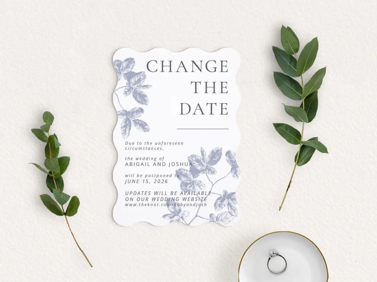 Save the Date Card with Optional Guest Addressing Service