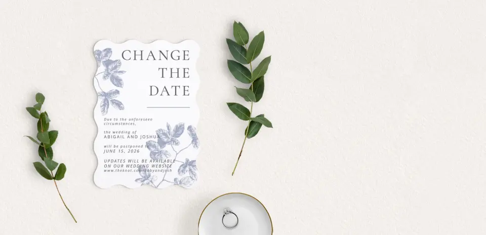 Save the Date Card with Optional Guest Addressing Service