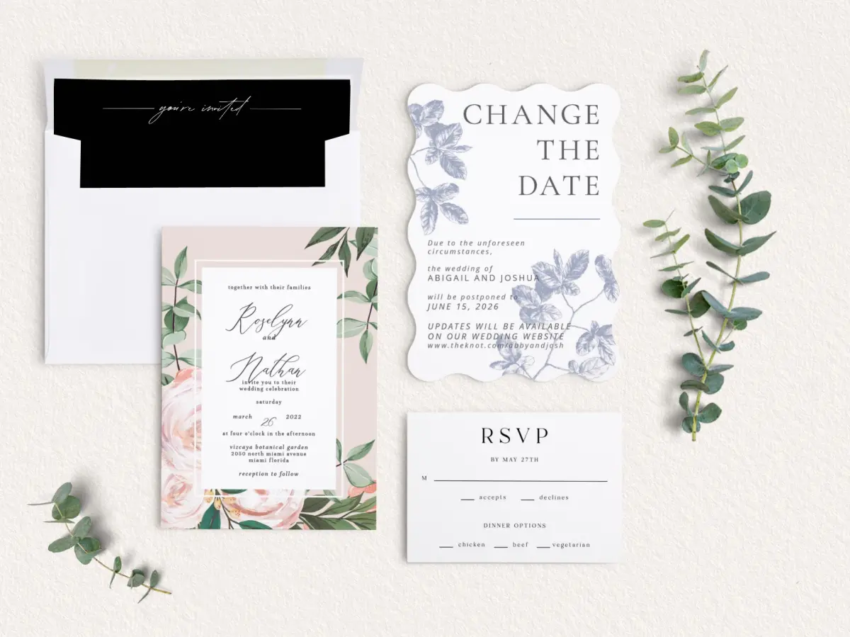 Front of Save the Date Card