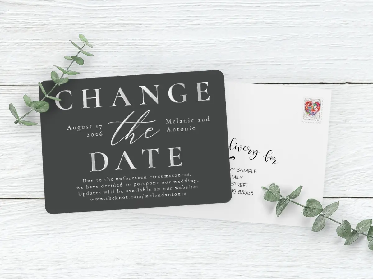 Save the Date Card with Optional Guest Addressing Service