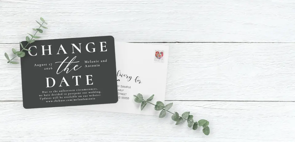 Save the Date Card with Optional Guest Addressing Service