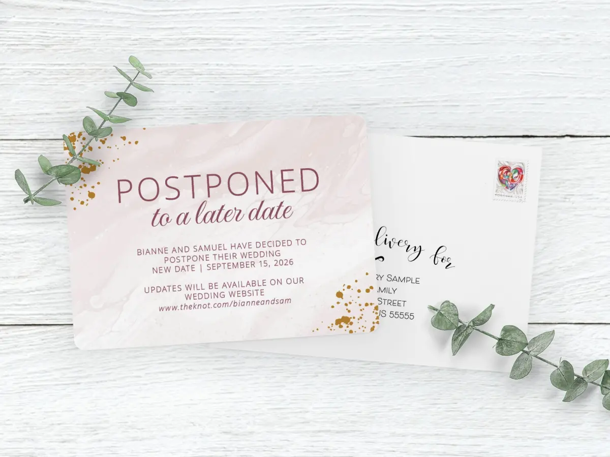 Save the Date Card with Optional Guest Addressing Service