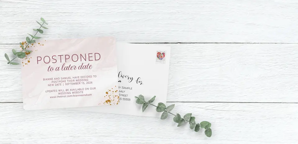 Save the Date Card with Optional Guest Addressing Service