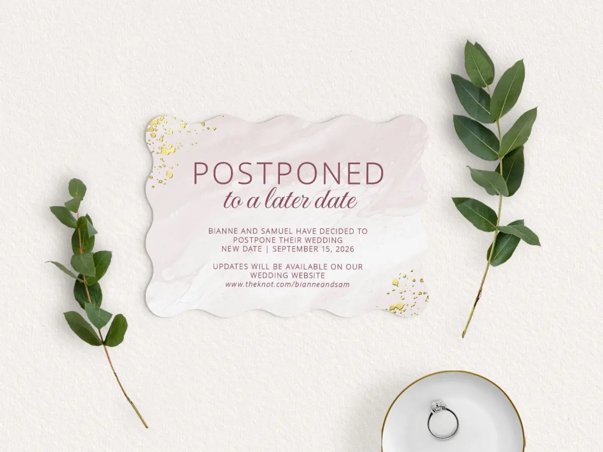 Save the Date Card with Optional Guest Addressing Service