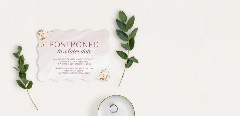 Save the Date Card with Optional Guest Addressing Service