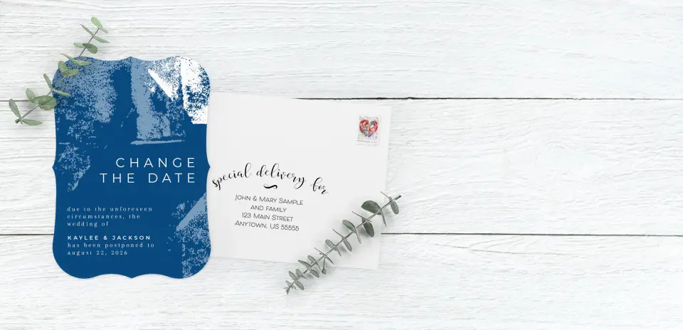 Save the Date Card with Optional Guest Addressing Service