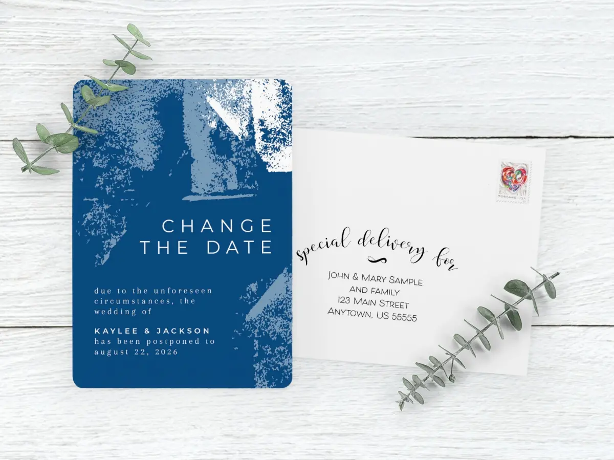 Save the Date Card with Optional Guest Addressing Service