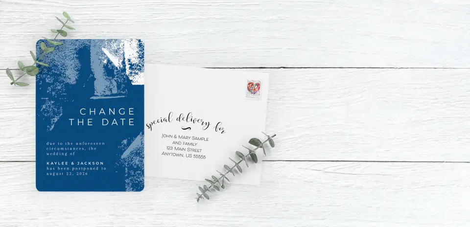 Save the Date Card with Optional Guest Addressing Service