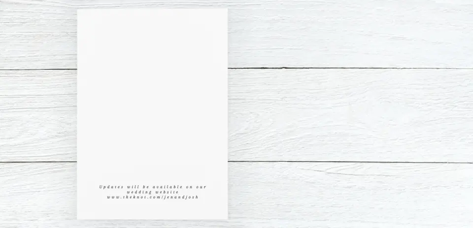 Save the Date Card Back