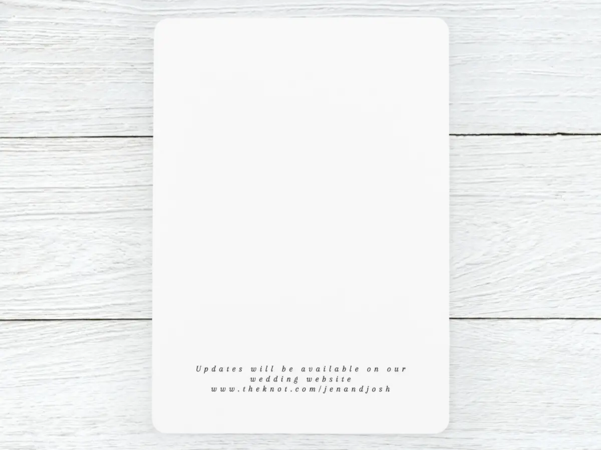 Save the Date Card Back
