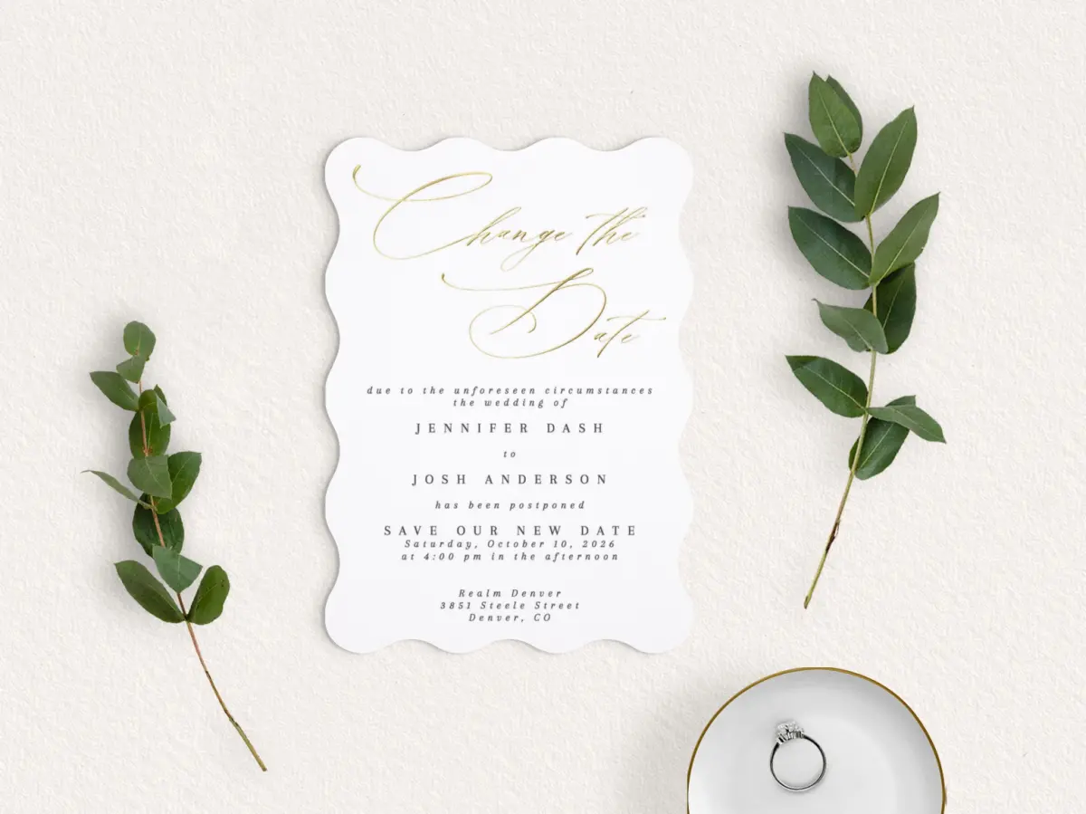 Save the Date Card with Optional Guest Addressing Service