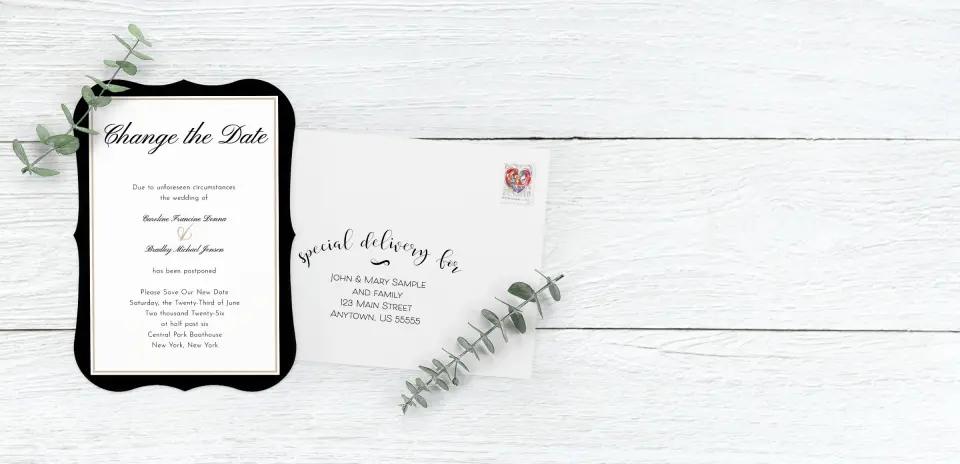 Save the Date Card with Optional Guest Addressing Service