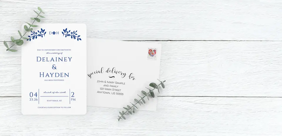 Save the Date Card with Optional Guest Addressing Service