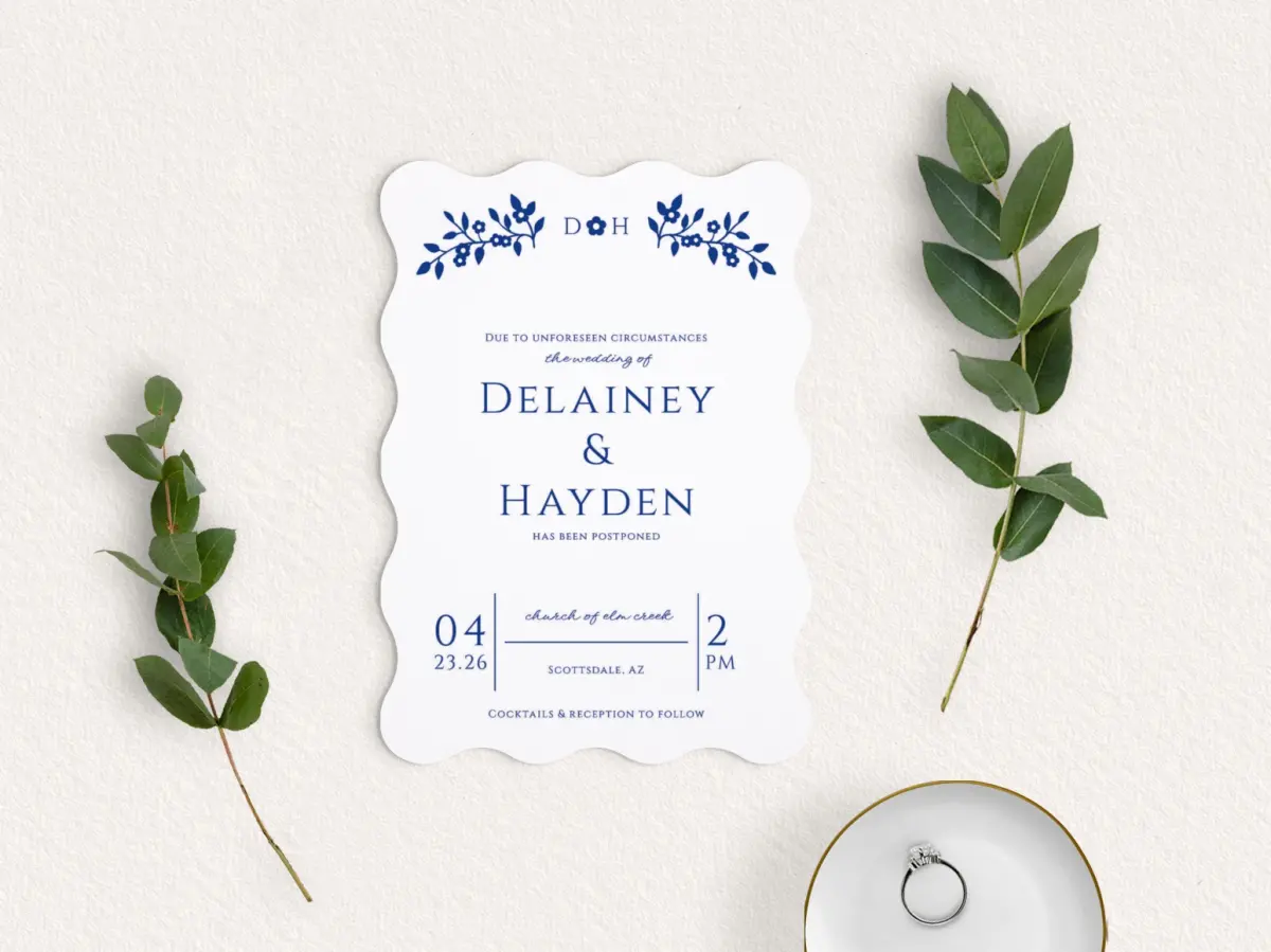 Save the Date Card with Optional Guest Addressing Service