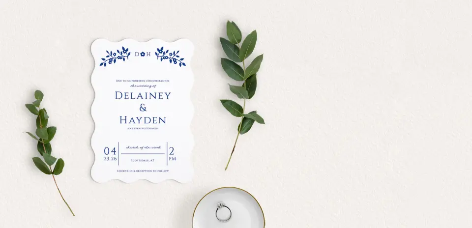 Save the Date Card with Optional Guest Addressing Service