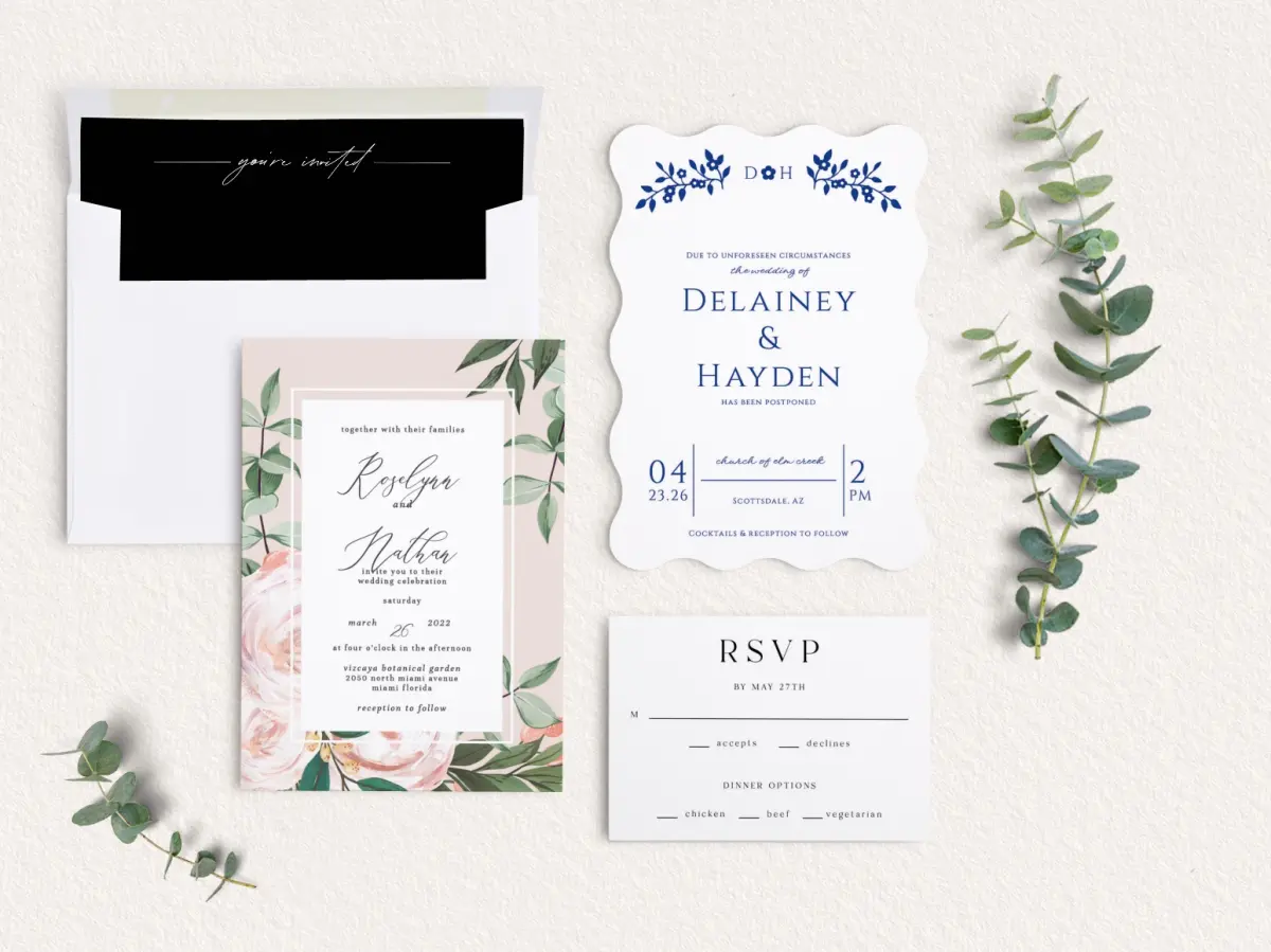 Front of Save the Date Card