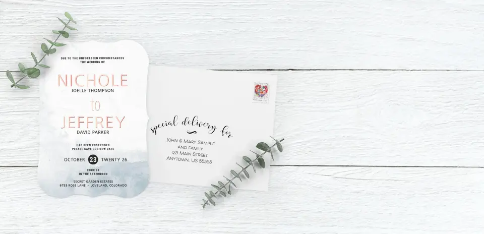 Save the Date Card with Optional Guest Addressing Service