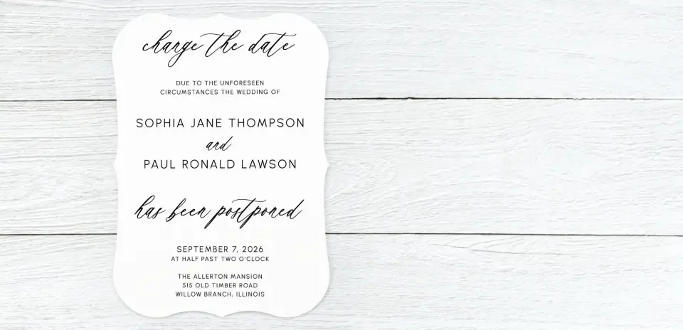 Save the Date Card Front
