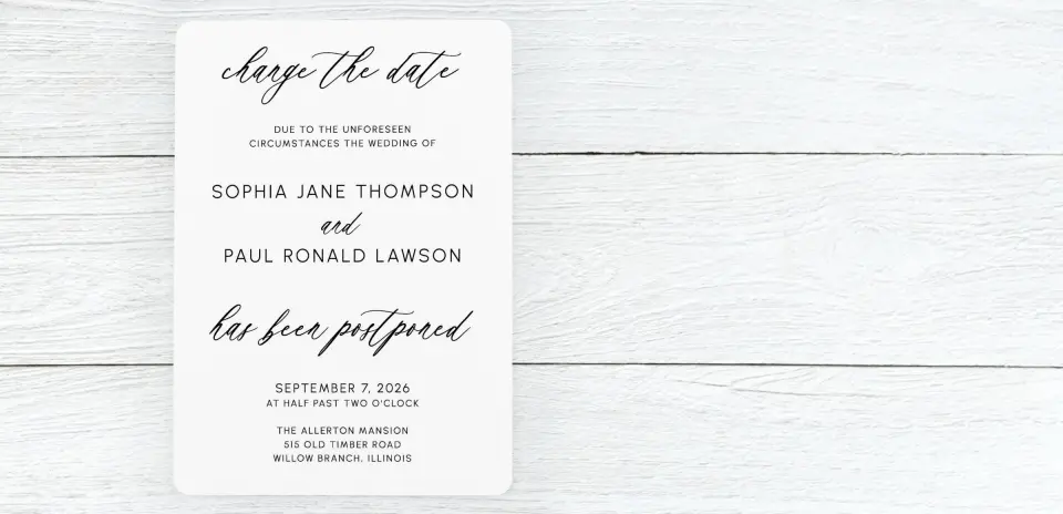 Save the Date Card Front