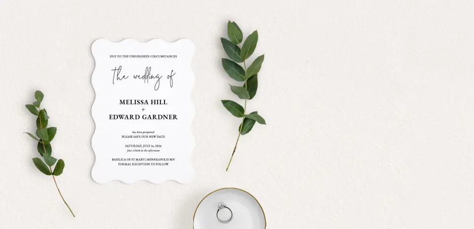 Save the Date Card with Optional Guest Addressing Service