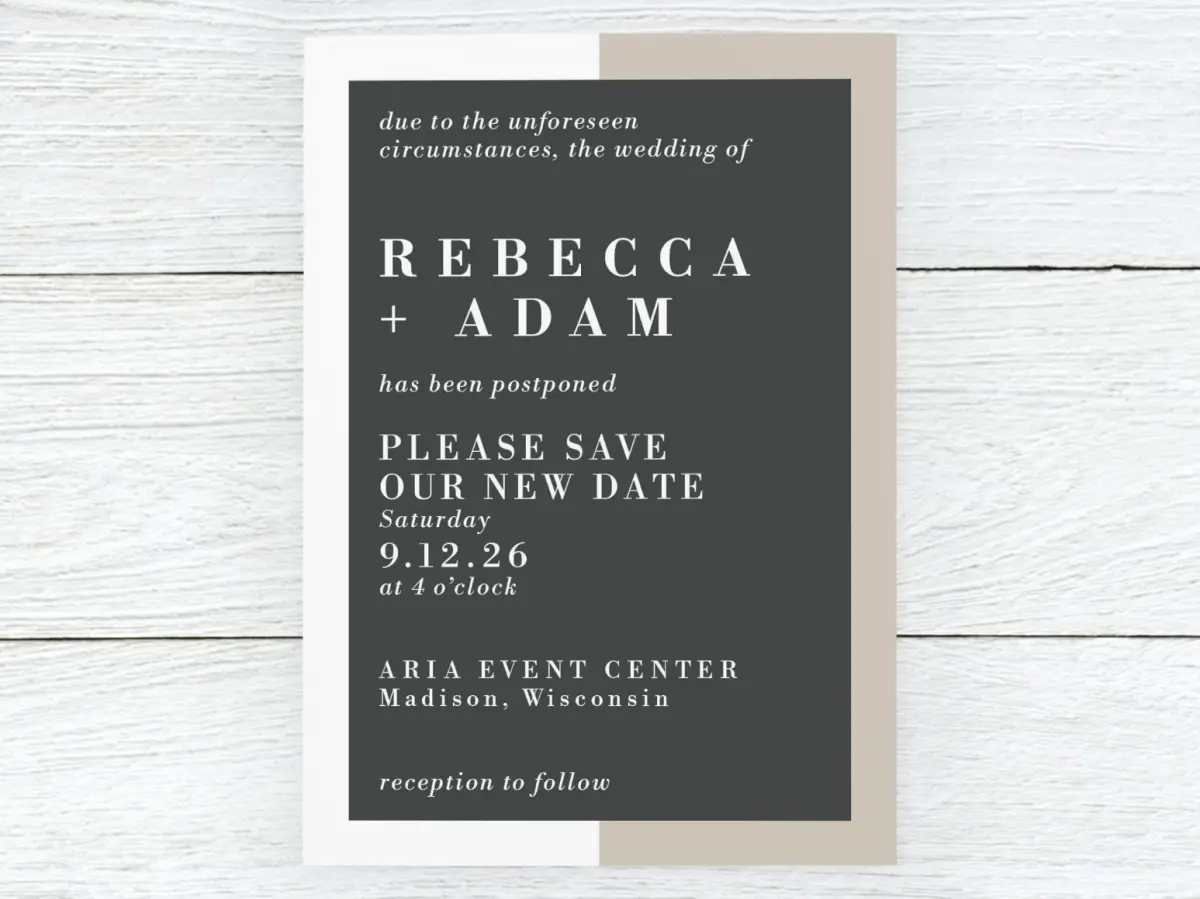 Save the Date Card Front