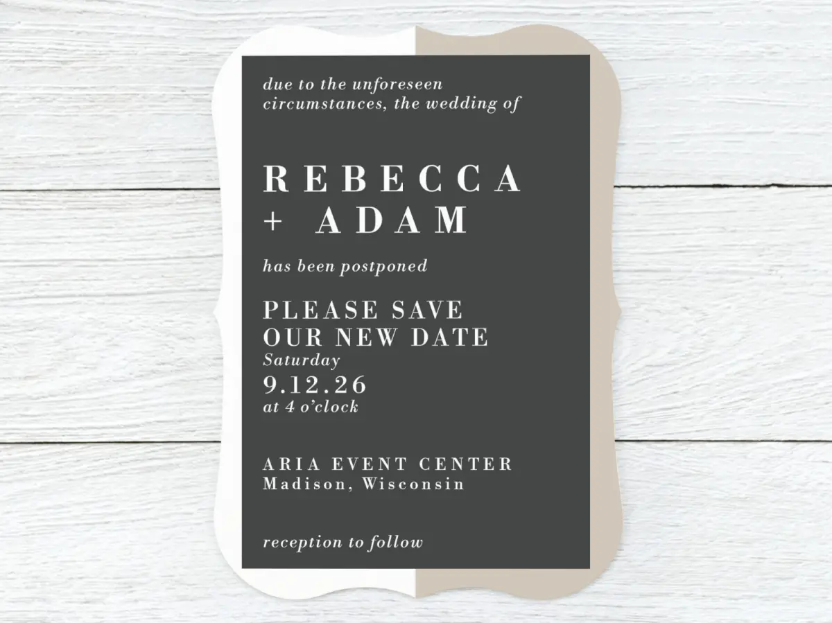 Save the Date Card Front