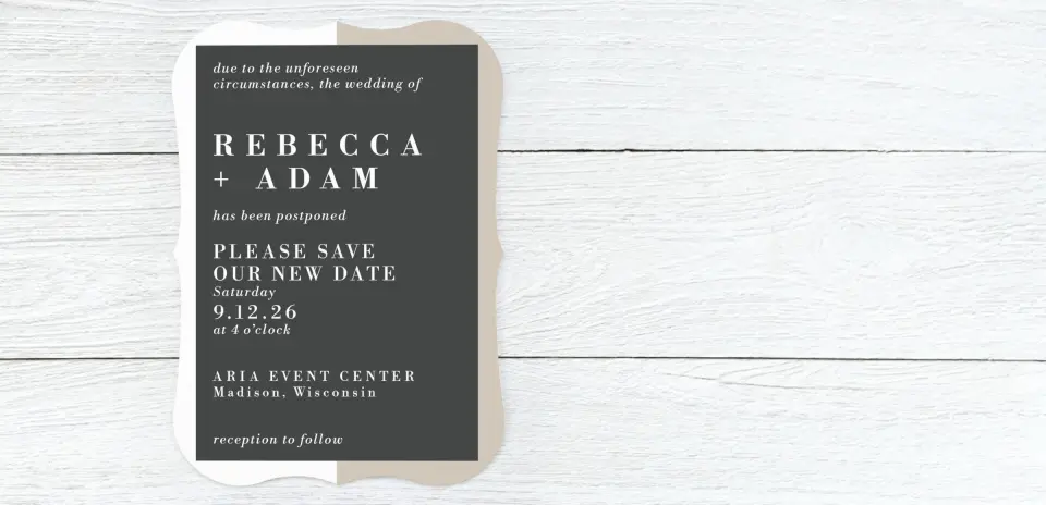 Save the Date Card Front