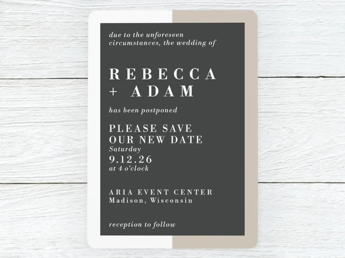 Save the Date Card Front
